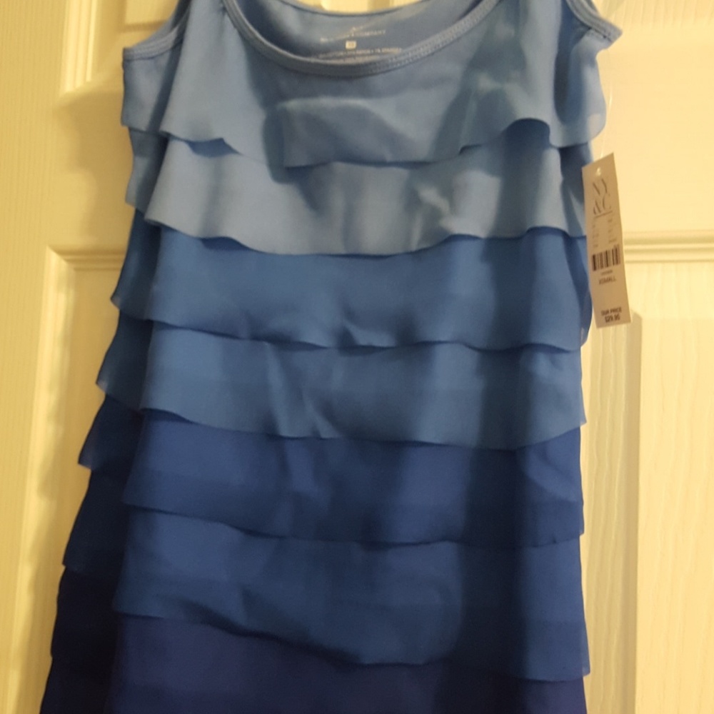 Ombre Blue Spagetti Strap dress blouse
